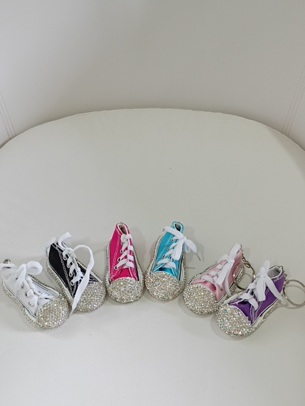 Sparkle Sneaker Keychain - Pink, Hot Pink, Blue, Purple, Black, White *Pick One*